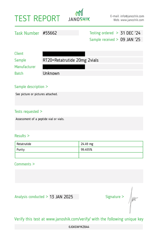 Retatrutide 20MG (GLP-1 | GIP | Glucagon)